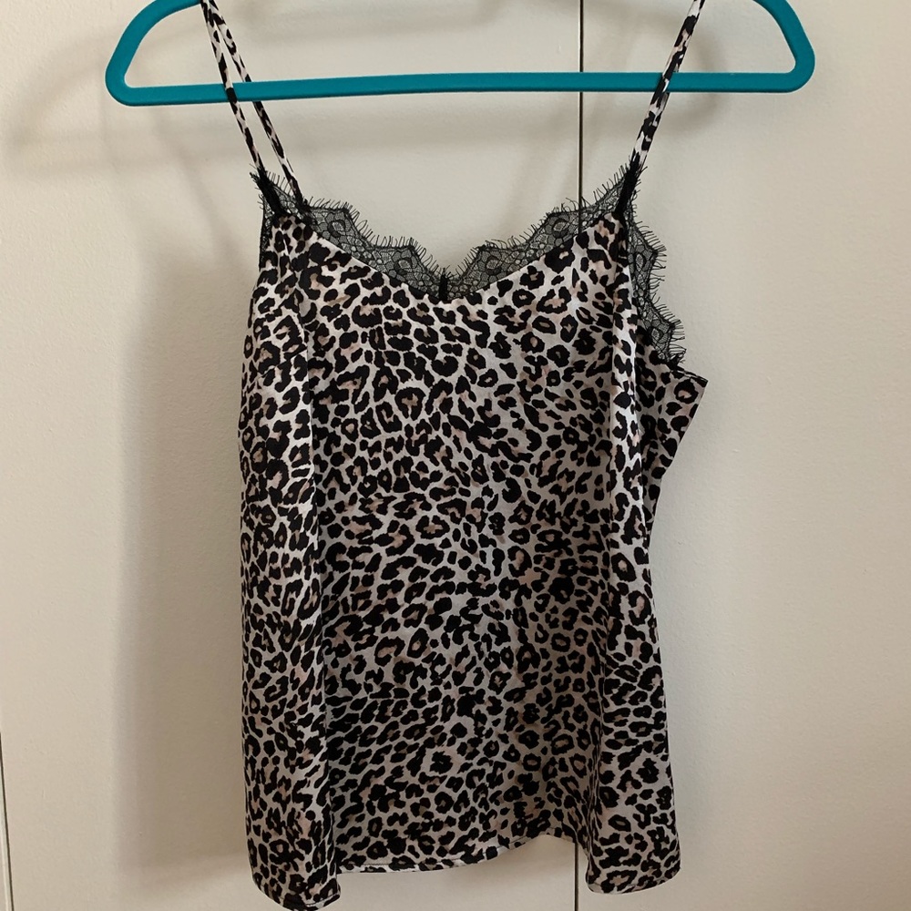 Acrobat leopard silk top